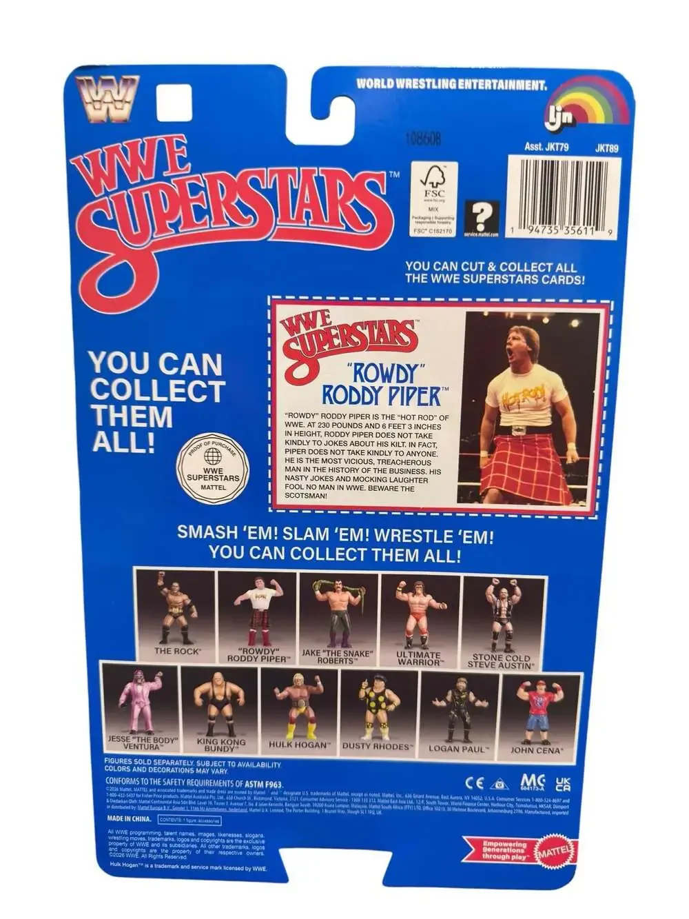 WWE Mattel Superstars LJN Series 3 “Rowdy” Roddy Piper Black Card Chase